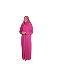 Pink One Piece Women's Prayer Dress | Abaya | Burqa | Muslim Prayer Dress | Islamic Dress | Khimar Niqab | Muslim Gift | Plus Size | Jilbab