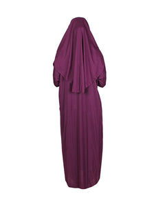 Damson One Piece Women's Prayer Dress | Abaya | Burqa | Muslim Prayer Dress | Islamic Dress | Khimar Niqab | Muslim Gift | Muslim Kid