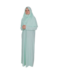 Eau de Nil Ženska molitvena haljina u jednom komadu | Abaya | Burqa | Muslimanska molitvena haljina | Khimar | Muslimanski poklon | Pokloni za nju | Haljina za trudnice