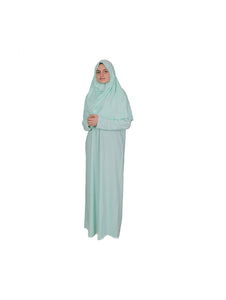 Eau de Nil Ženska molitvena haljina u jednom komadu | Abaya | Burqa | Muslimanska molitvena haljina | Khimar | Muslimanski poklon | Pokloni za nju | Haljina za trudnice