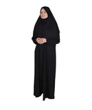 Black One Piece Women's Prayer Dress | Womens Abaya | Burqa | Muslim Prayer Dress | Khimar | Muslim Gift | Gifts for Her | Niqab | Jalabiya