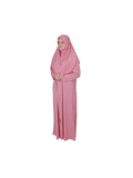 Light Rose Zippered One Piece Women's Prayer Dress | Womens Abaya | Burqa | Muslim Prayer Dress | Khimar Niqab | Muslim Gift | Jalabiya