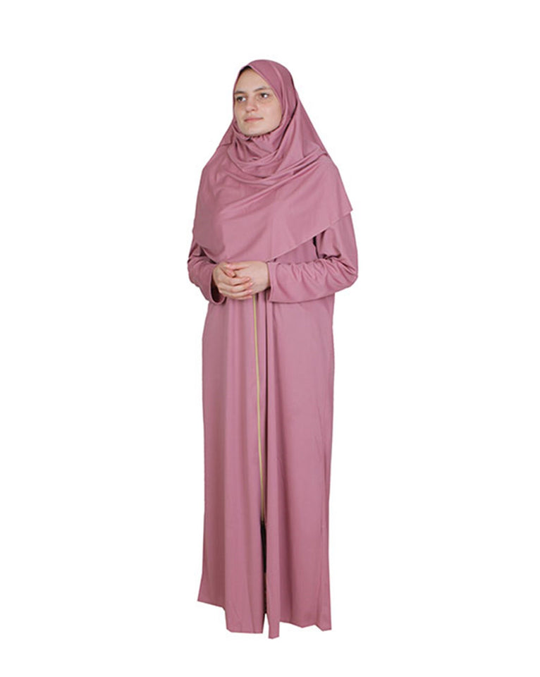 Rose Zippered One Piece Women's Prayer Dress | Womens Abaya | Burqa | Muslim Prayer Dress | Khimar Niqab | Islamic Gift | Gifts for Her