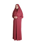 Tan Zippered One Piece Women's Prayer Dress | Women Abaya | Burqa | Muslim Prayer Dress | Khimar Niqab | Islamic Gift | Jalabiya | Jilbab