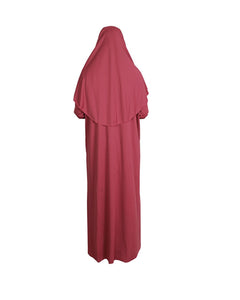 Tan Zippered One Piece Women's Prayer Dress | Women Abaya | Burqa | Muslim Prayer Dress | Khimar Niqab | Islamic Gift | Jalabiya | Jilbab