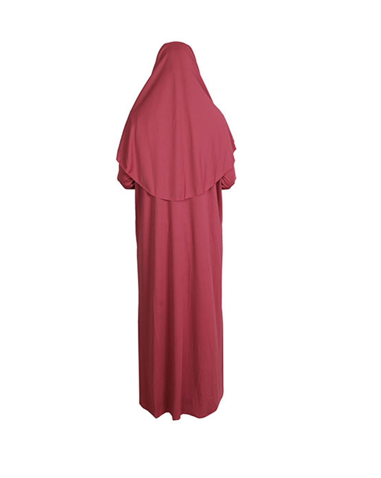 Tan Zippered One Piece Women's Prayer Dress | Women Abaya | Burqa | Muslim Prayer Dress | Khimar Niqab | Islamic Gift | Jalabiya | Jilbab