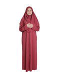 Tan Zippered One Piece Women's Prayer Dress | Women Abaya | Burqa | Muslim Prayer Dress | Khimar Niqab | Islamic Gift | Jalabiya | Jilbab