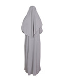 Light Gray Zippered One Piece Women's Prayer Dress | Women Abaya | Burqa | Islamic Prayer Dress | Khimar Niqab | Islamic Gifts | Jainamaz