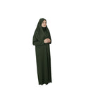 Khaki Zippered One Piece Women's Prayer Dress | Women Abaya | Burqa | Islamic Prayer Dress | Khimar Niqab | Islamic Gifts | Jainamaz | Salah