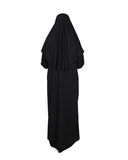 Black Zippered One Piece Women's Prayer Dress | Long Abaya | Burqa | Islamic Prayer Dress | Khimar Niqab | Muslimah Gifts | Jainamaz | Salah
