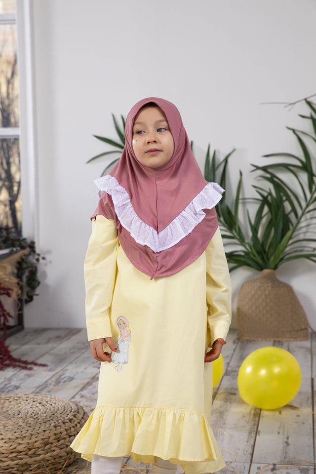 Light Girl Dress Kids Abaya | Muslim Kids | Kid Khimar | Kid Jilbab | Kid Jalabiya | Islamic Kid Dress | Kids Prayer Dress | Burqa |