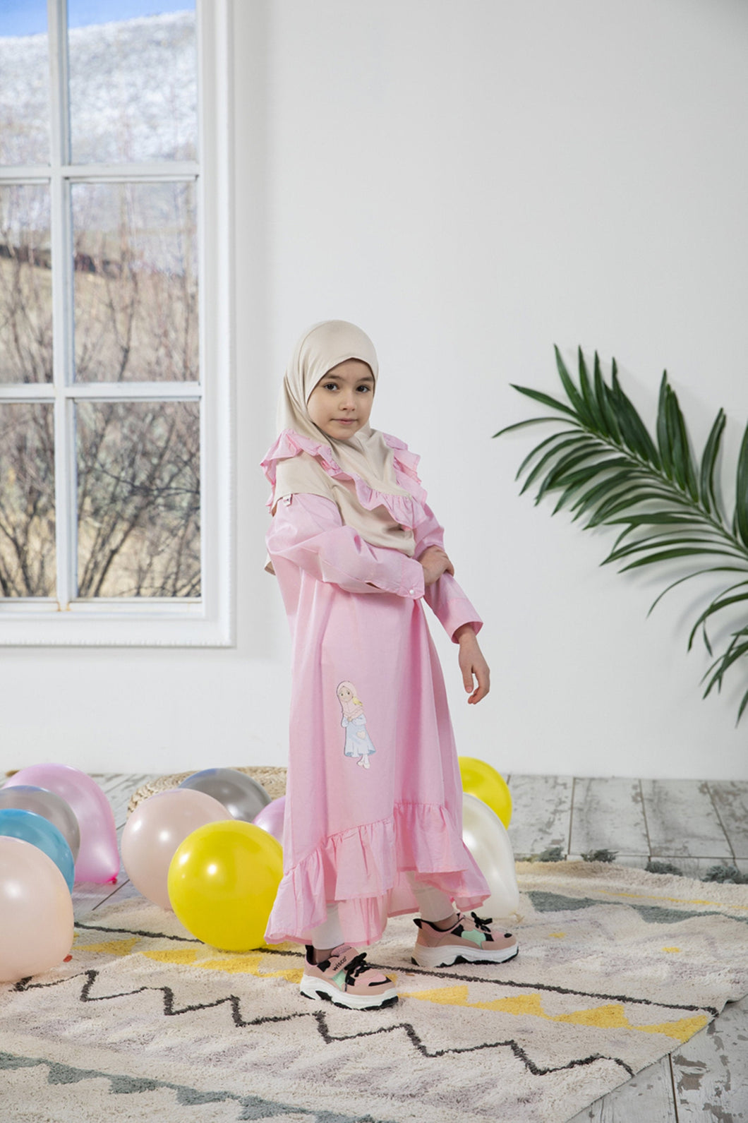 Light Girl Dress Kids Abaya | Muslim Kids | Kid Khimar | Kid Jilbab | Kid Jalabiya | Islamic Kid Dress | Kids Prayer Dress | Burqa | - islamicbazaar