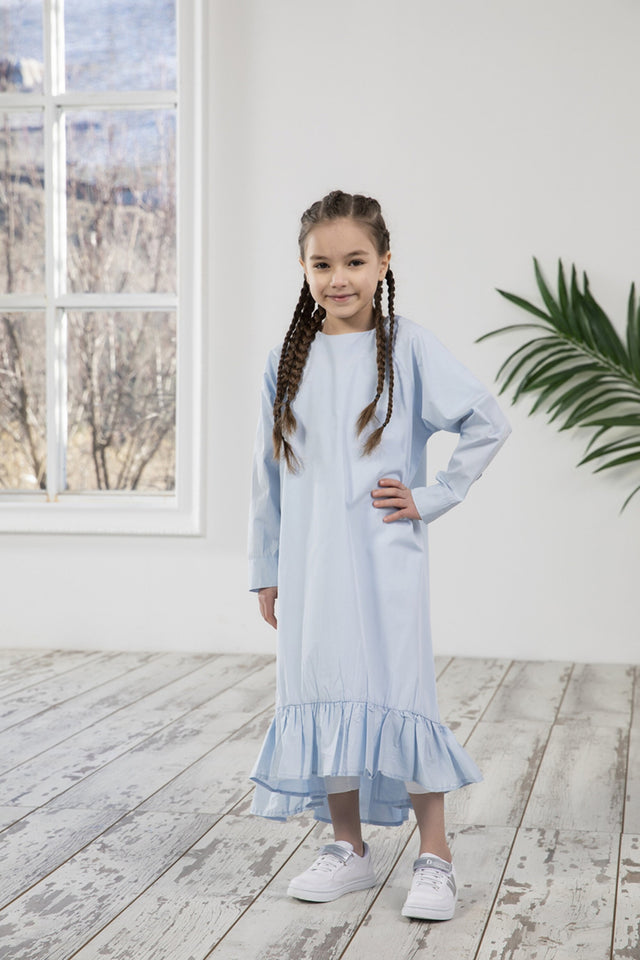 Light Girl Dress Kids Abaya | Muslim Kids | Kid Khimar | Kid Jilbab | Kid Jalabiya | Islamic Kid Dress | Dress for Girls | Prayer Dress