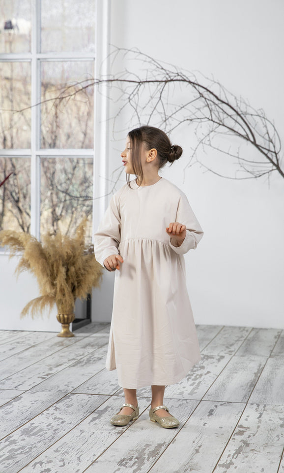 Moon Girl Dress Kids Abaya | Muslim Kids | Kid Khimar | Kid Jilbab | Kid Jalabiya | Islamic Kid Dress | Dress for Girls | Prayer Dress