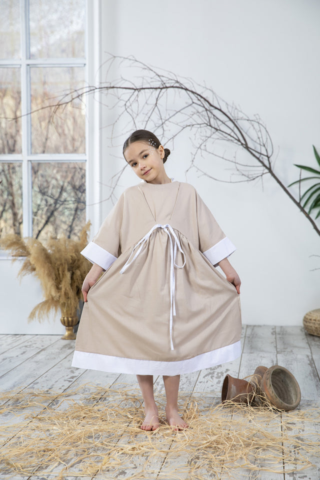 Nihal Girl Dress Kids Abaya | Muslim Kids | Kid Khimar | Kid Jilbab | Kid Jalabiya | Islamic Kid Dress | Dress for Girls | Prayer Dress - islamicbazaar