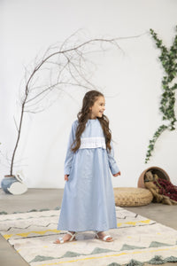 Cloud Girl Dress Kids Abaya | Muslim Kids | Kid Khimar | Kid Jilbab | Kid Jalabiya | Islamic Dress | Dress for Girls | Prayer Dress | Burqa