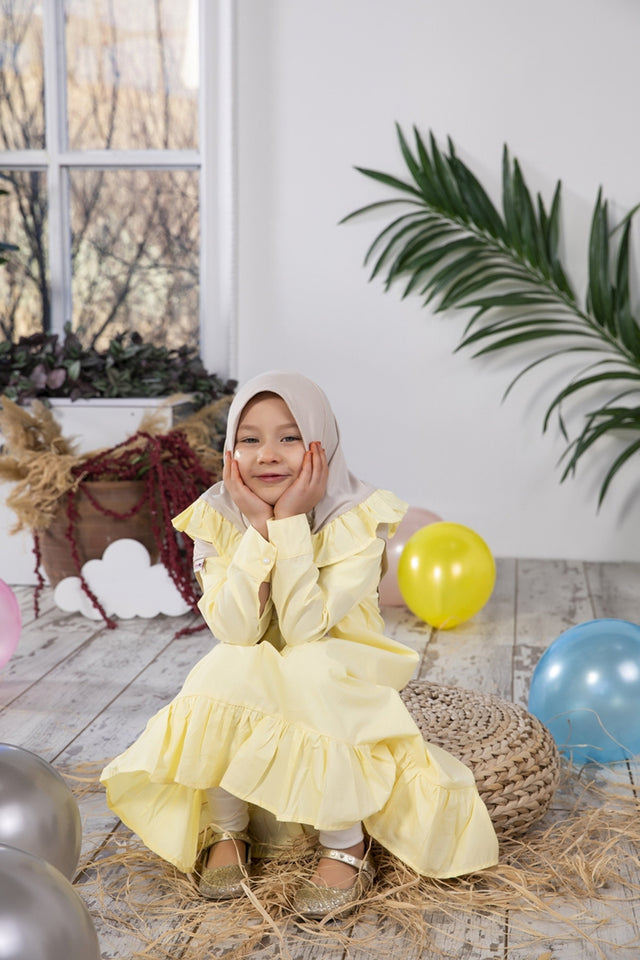 Light Girl Dress Kids Abaya | Muslim Kids | Kid Khimar | Kid Jilbab | Kid Jalabiya | Islamic Kid Dress | Kids Prayer Dress | Burqa |