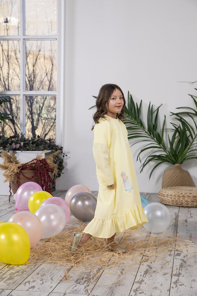 Light Girl Dress Kids Abaya | Muslim Kids | Kid Khimar | Kid Jilbab | Kid Jalabiya | Islamic Kid Dress | Kids Prayer Dress | Burqa |