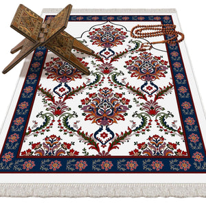 Clove Soft Padded Prayer Rug | Cotton Layer Janamaz | Anti Slip Backing Bamboo Cotton Prayer Mat | Islamic Gifts