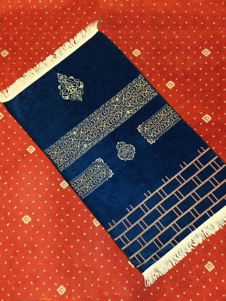 Blue Kaaba Curtain Kiswah Sejadah, Prayer Mat, Prayer Rug, Muslim Gifts for Women, Personalized Gift, Eid Gifts, Islamic Home Decor