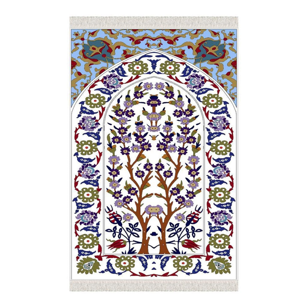 Daisy Of Egypt Soft Padded Prayer Rug | Cotton Layer Janamaz | Anti Slip Backing Bamboo Cotton Prayer Mat | Islamic Gifts