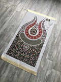 Red Tulip Sejadah, Rawdah Inspired Lux Prayer Mat,  Prophet's Mosque Prayer Rug, Alrawda Janamaz, Rawda, Unique Islamic Gift