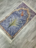 Marbled Blue Sejadah, Rawdah Inspired Lux Prayer Mat,  Prophet's Mosque Prayer Rug, Alrawda Janamaz, Rawda, Unique Islamic Gift