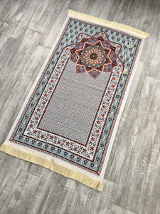 Bohemian Sejadah, Rawdah Inspired Lux Prayer Mat,  Prophet's Mosque Prayer Rug, Alrawda Janamaz, Rawda, Unique Islamic Gift