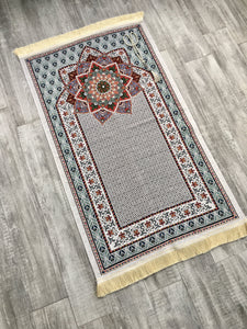 Bohemian Sejadah, Rawdah Inspired Lux Prayer Mat,  Prophet's Mosque Prayer Rug, Alrawda Janamaz, Rawda, Unique Islamic Gift