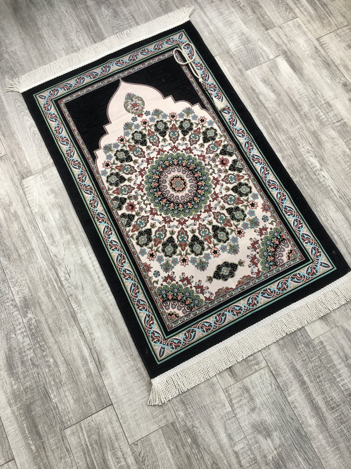 Emerald Dream Sejadah, Rawdah Inspired Lux Prayer Mat,  Prophet's Mosque Prayer Rug, Alrawda Janamaz, Rawda, Unique Islamic Gift