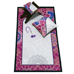 Special Prayer Mat Set Gift For Mom | Quran | Sajadah | Pillowcase | 33 Bead Pearl | Islamic Gift | Personalized Gift | Tasbeeh Sejadah Set