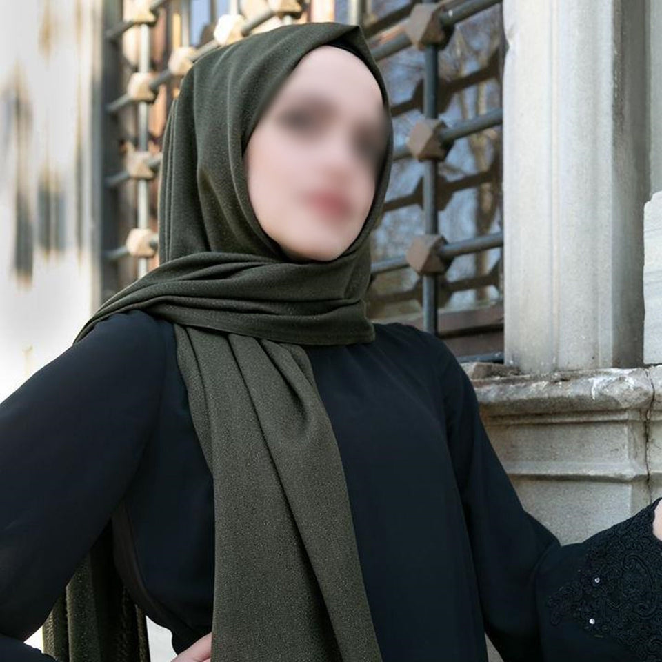 Srebrno zeleni šal hidžab | Mekani hidžab u turskom stilu | Muslimah Wear | Muslimanska ženska odjeća | Muslimah hidžab | Islamski šal | Hijab moda