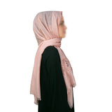 Roze Guipure Sjaal Hijab | Zachte Turkse stijl hijab | Muslimah Wear | Moslimvrouwen kleding | Muslimah Hijab | Islamitische sjaal | Hijab-mode