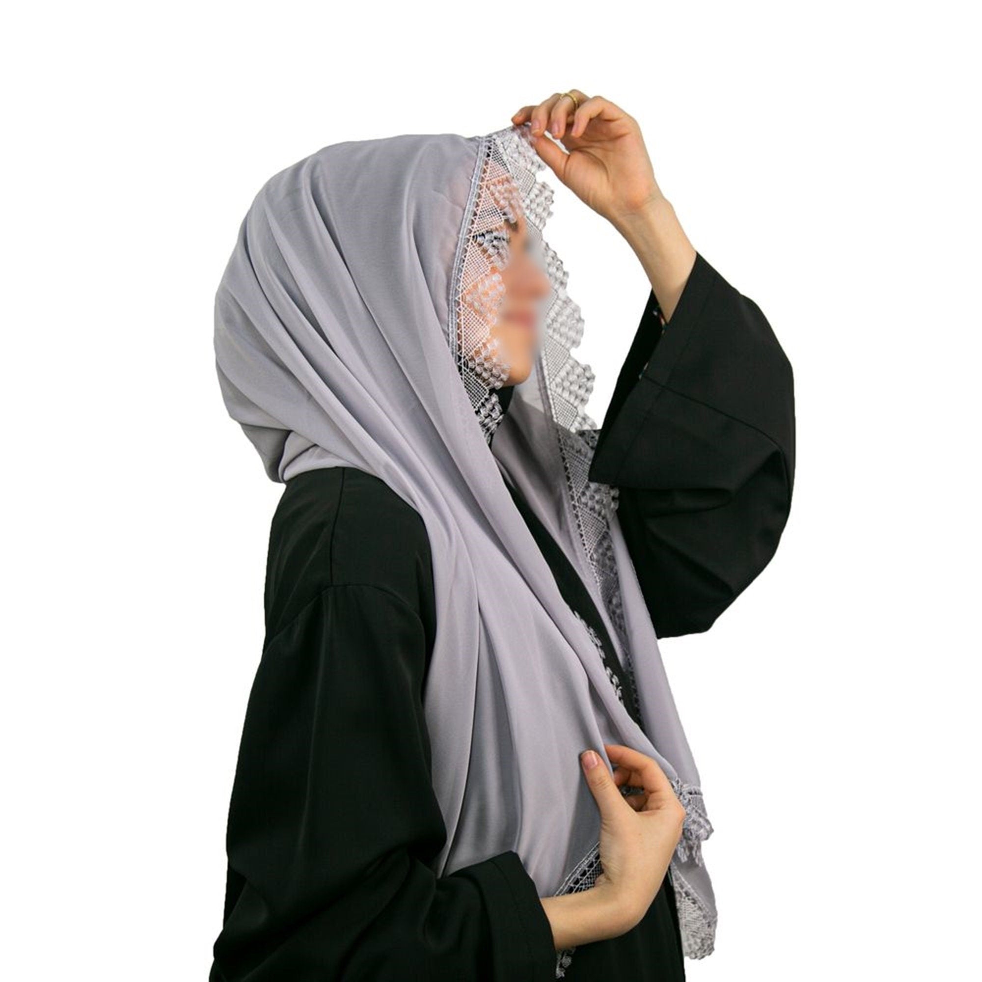 Jilbab Syal Renda Jarum Hijab Gaya Turki Lembut Baju Muslimah M