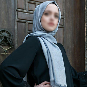 Zilvergrijze sjaal Hijab | Zachte Turkse stijl hijab | Muslimah Wear | Moslimvrouwen kleding | Muslimah Hijab | Islamitische sjaal | Hijab-mode