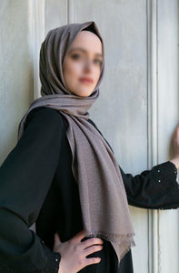 Zilverachtige nertssjaal Hijab | Zachte Turkse stijl hijab | Muslimah Wear | Moslimvrouwen kleding | Muslimah Hijab | Islamitische sjaal | Hijab-mode