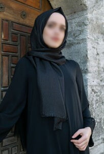 Hijab écharpe noir argenté | Hijab doux de style turc | Muslimah Wear | Vêtements pour femmes musulmanes | Muslimah Hijab | Châle islamique | Mode Hijab