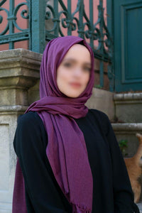 جامنی رنگ کاٹن سکارف حجاب | نرم ترکی انداز حجاب | مسلیمہ پہن لو | مسلم خواتین کا لباس | مسلیمہ حجاب | اسلامی شال | حجاب فیشن