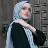 Zilvergrijze sjaal Hijab | Zachte Turkse stijl hijab | Muslimah Wear | Moslimvrouwen kleding | Muslimah Hijab | Islamitische sjaal | Hijab-mode