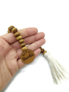 33 Mga Bead Wooden Children na Tasbih, Tree Misbahas, Besmele Tasbeeh, Tasbih Prayer Beads