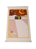 Personalized Prayer Mat for Kids, Autumn in Mecca Praying Rug for Children, Educational Prayer Mat, Janamaz Muslim Child, First Prayer Rug
