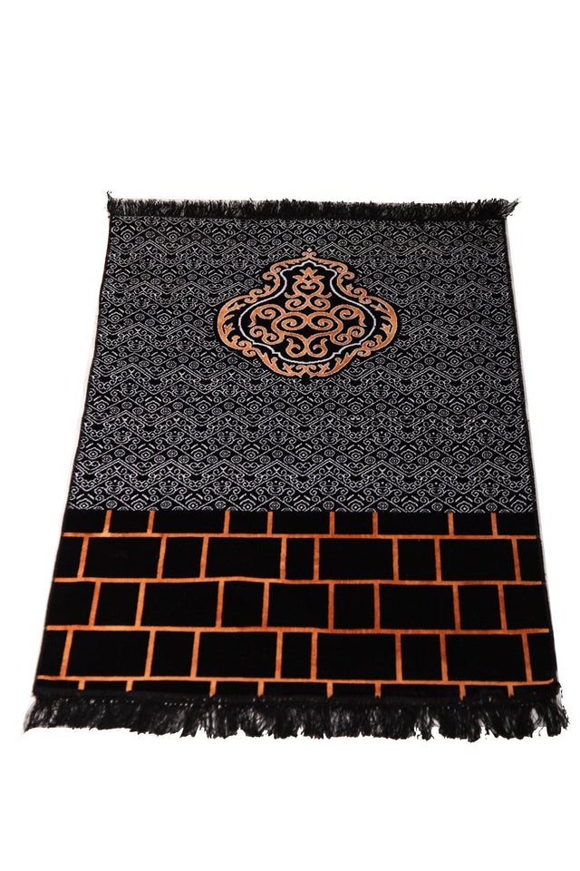 Detailed Kaaba Curtain Inspired Sejadah, Prayer Mat, Prayer Rug, Muslim Gifts for Women, Personalized Gift, Eid Gifts, Islamic Home Decor