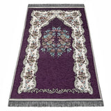 Purple Lux Roses Islamic Prayer Rug, Portable Sejadah, Travel Prayer Rug, Salat Musallah Sejadah Janamaz