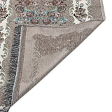 Beige Brown Lux Roses  Islamic Prayer Rug, Portable Sejadah, Travel Prayer Rug, Salat Musallah Sejadah Janamaz