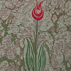 Brown Taffeta Islamic Prayer Rug, Tulip Motiff Janamaz Musallah Sesallah Sejadah Carpet Muslim Seccade Islam Sajadah