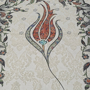 Thin Cotton Islamic Prayer Rug, Black Tulip Motiff Janamaz Musallah Sesallah Sejadah Carpet Muslim Seccade Islam Sajadah