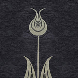 Black Lightweighted Islamic Prayer Rug, Tulip Motiff Janamaz, Musallah, Sesallah, Sejadah, Carpet, Muslim Seccade, Islam Sajadah