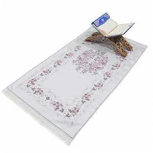 Red Lux Dainty Islamic Prayer Rug, Portable Sejadah, Travel Prayer Rug, Salat, Musallah, Sejadah, Janamaz