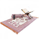 Purple Lux Tinsel Islamic Prayer Rug, Portable Sejadah, Travel Prayer Rug, Salat, Musallah, Sejadah, Janamaz