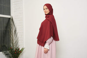 Burgundy Dubai Skar Yakin Hijabi | Salon Tutar Baturke Mai Taushi | Muslimah Wear | Suturar Matan Musulmi | Hijabi Muslimah | Shawl | Hijabi Fashion